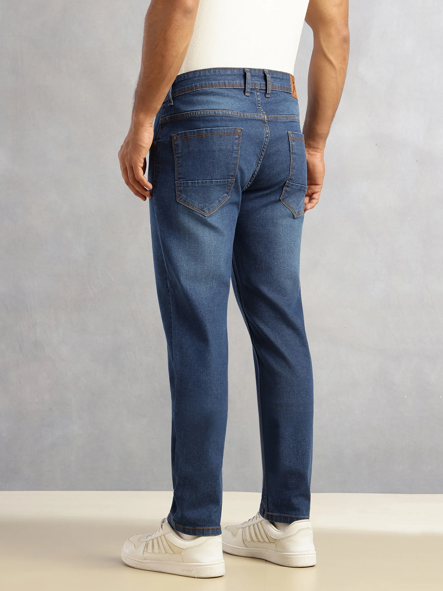 dk blue 5 pocket mid rise loose boot leg cropped jeans dk blue 5 pocket mid rise loose boot leg cropped jeans