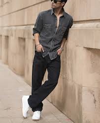charcoal washed denim overshirt charcoal washed denim overshirt