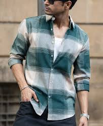 light weight flannel checks shirt