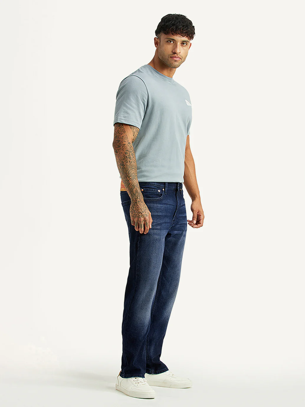 dark blue 5 pocket mid rise slim straight fit classic stretch jeans dark blue 5 pocket mid rise slim straight fit classic stretch jeans