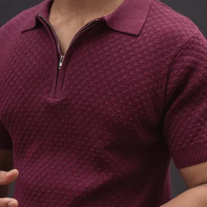wine structured stripe t shirt