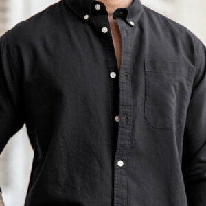 black oxford shirt
