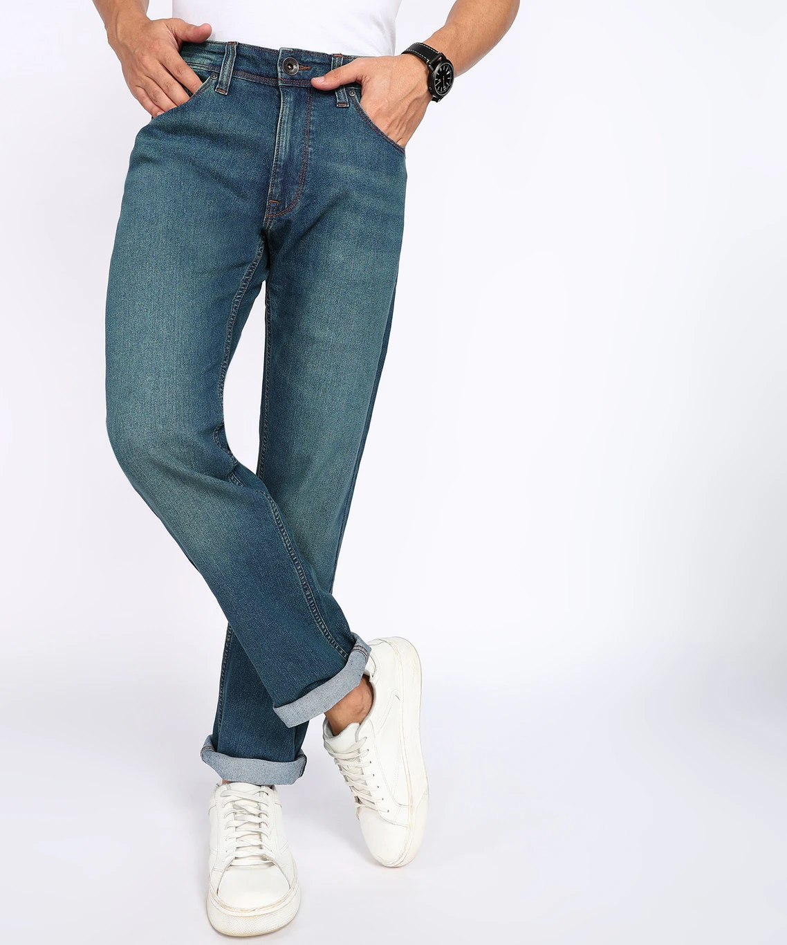 dk blue 5 pocket mid rise slim straight fit jeans dk blue 5 pocket mid rise slim straight fit jeans