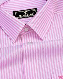 light pink cotton oxford stripe shirt