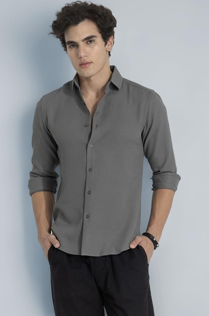 self design slim fit stretch shirts – sleek textured modern style self design slim fit stretch shirts – sleek textured modern style