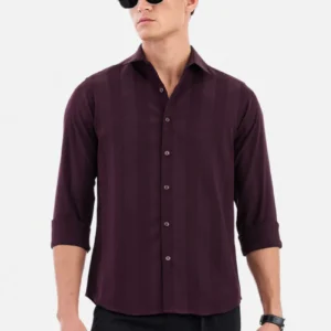 self design slim fit stretch shirts – sharp textured modern fit