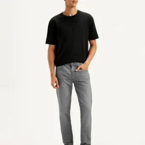 grey 5 pocket mid rise slim straight fit classic stretch jeans