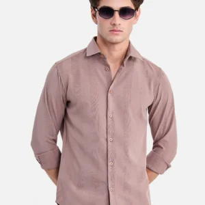 self design slim fit stretch shirts – refined textured premium style