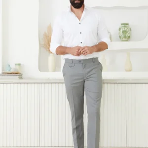 light grey denim core trousers