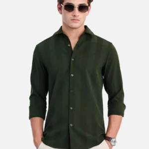 self design slim fit stretch shirts – modern textured smart style