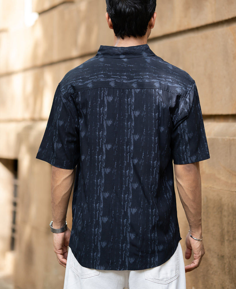 black abstract lightweight print shirt black abstract lightweight print shirt