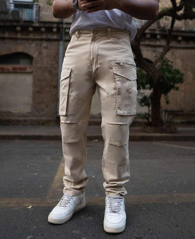 beige regular fit cargo beige regular fit cargo