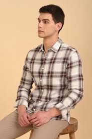 light brown checks shirt