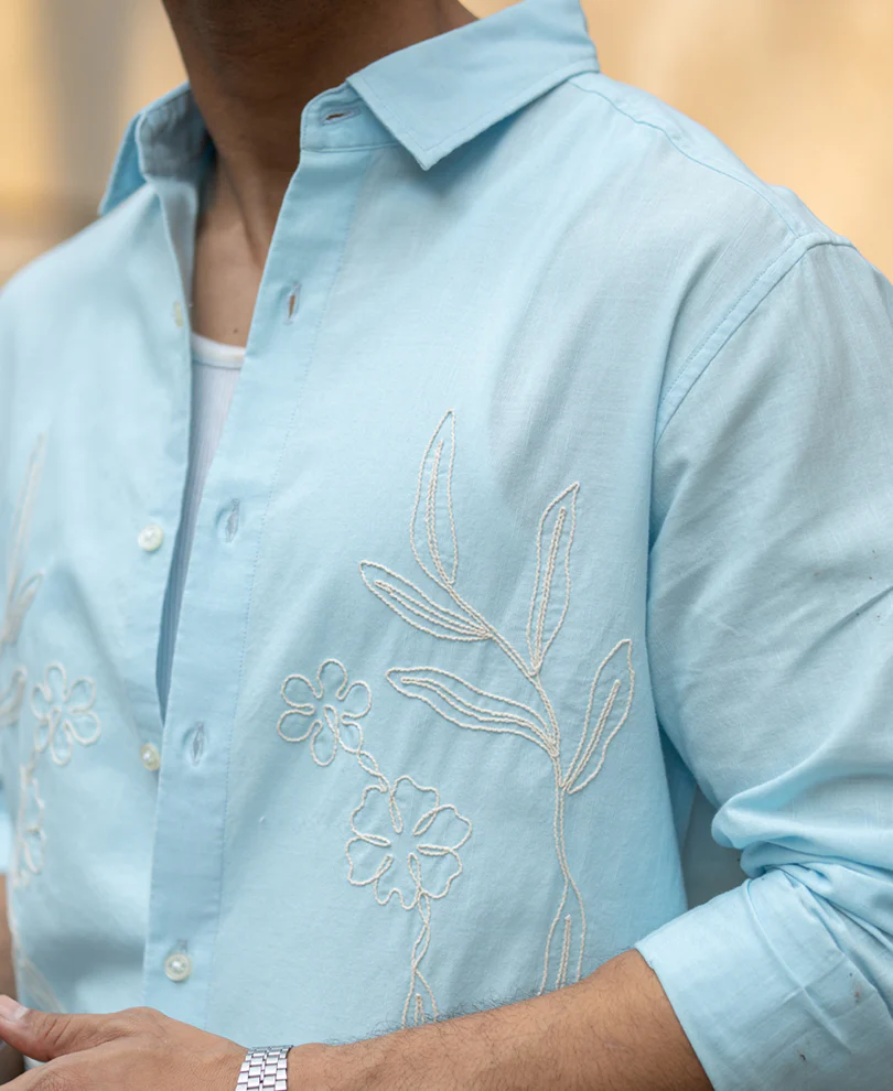 russet embroidered shirt russet embroidered shirt