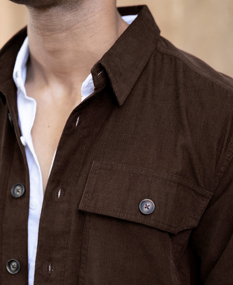 brown corduroy shirt with pockets brown corduroy shirt with pockets