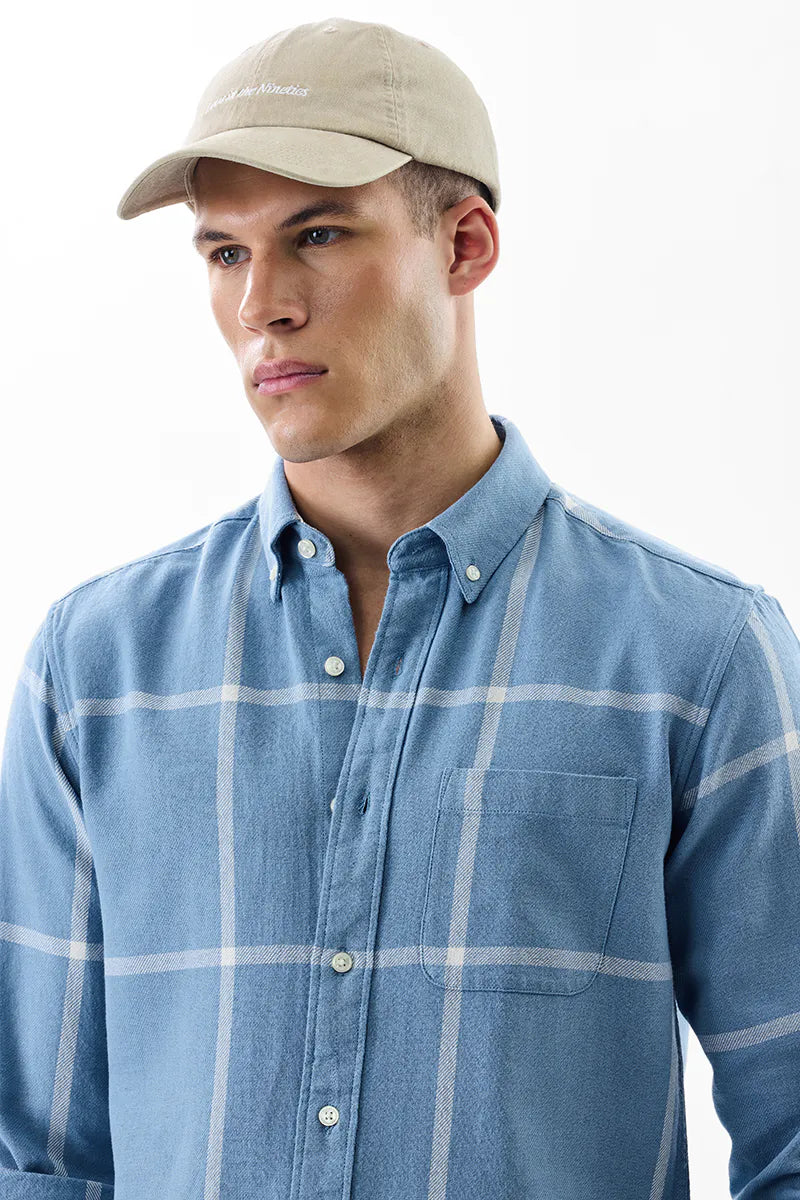 blue checks oxford shirt blue checks oxford shirt