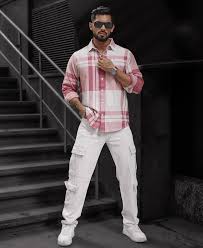 mauve pink regular fit full sleeve checkered shirt mauve pink regular fit full sleeve checkered shirt