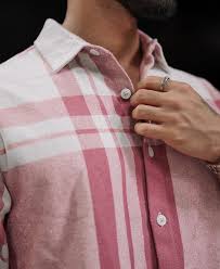 mauve pink regular fit full sleeve checkered shirt mauve pink regular fit full sleeve checkered shirt