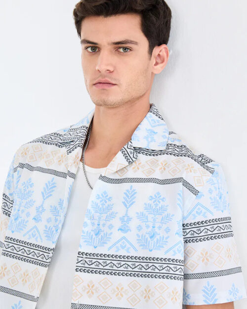 box fit geometric shirts – modern oversized statement style