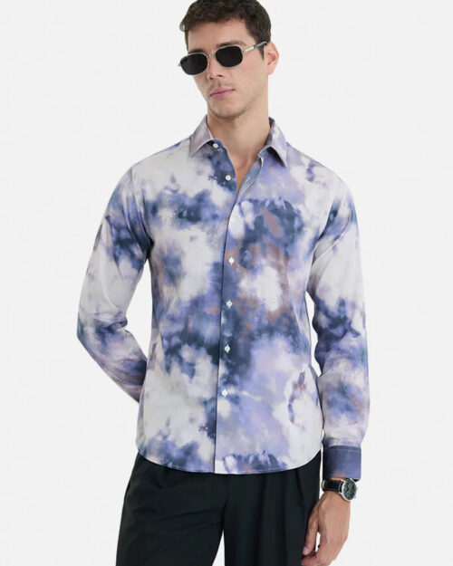 Home 100% cotton tie & dye satin shirts – trendy & premium statement style