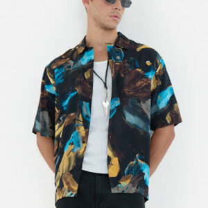 100% cotton abstract oversized shirts – trendy streetwear essential