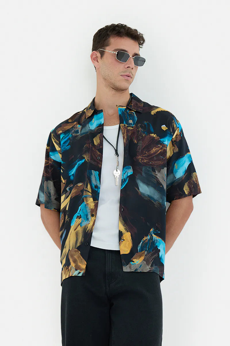 100% cotton abstract oversized shirts – trendy streetwear essential 100% cotton abstract oversized shirts – trendy streetwear essential