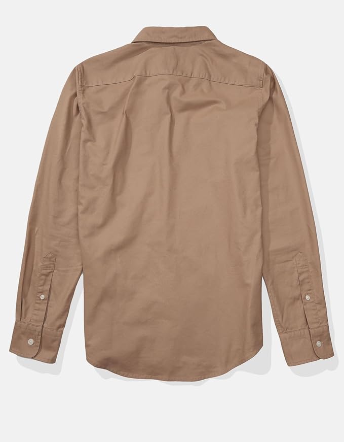 classic khaki slim fit button up shirt for men classic khaki slim fit button up shirt for men