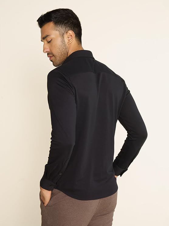 regular fit stretch black shirts – comfortable & versatile everyday style regular fit stretch black shirts – comfortable & versatile everyday style