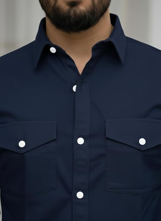 navy blue printed regular fit half sleeves shirt navy blue printed regular fit half sleeves shirt