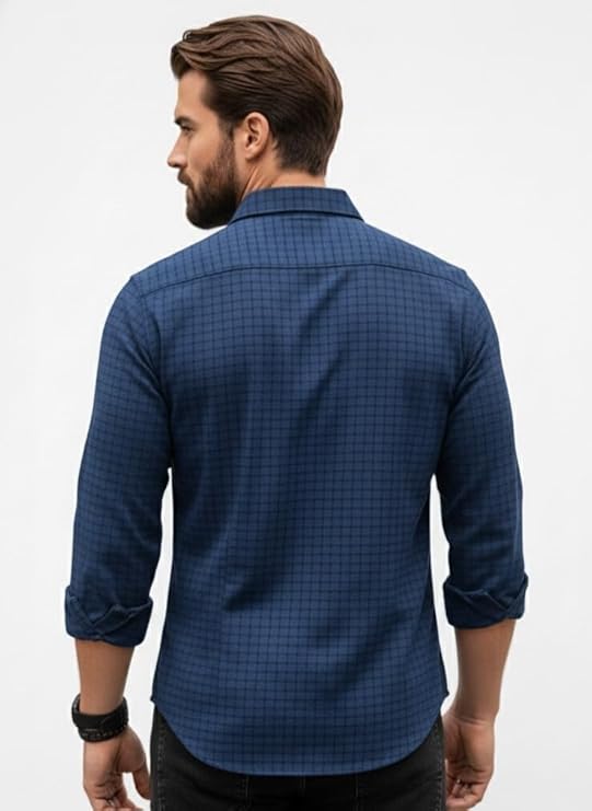 navy flannel checks shirt navy flannel checks shirt