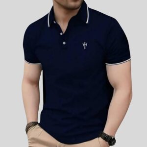 multicolour striped polo t shirt