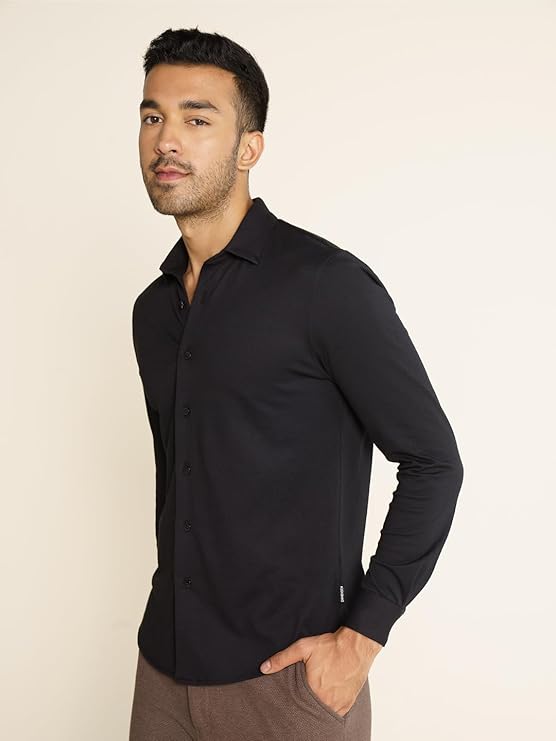 regular fit stretch black shirts – comfortable & versatile everyday style regular fit stretch black shirts – comfortable & versatile everyday style