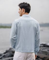 light blue linen double pocket shirt light blue linen double pocket shirt
