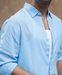 light blue linen blend regular fit shirt light blue linen blend regular fit shirt