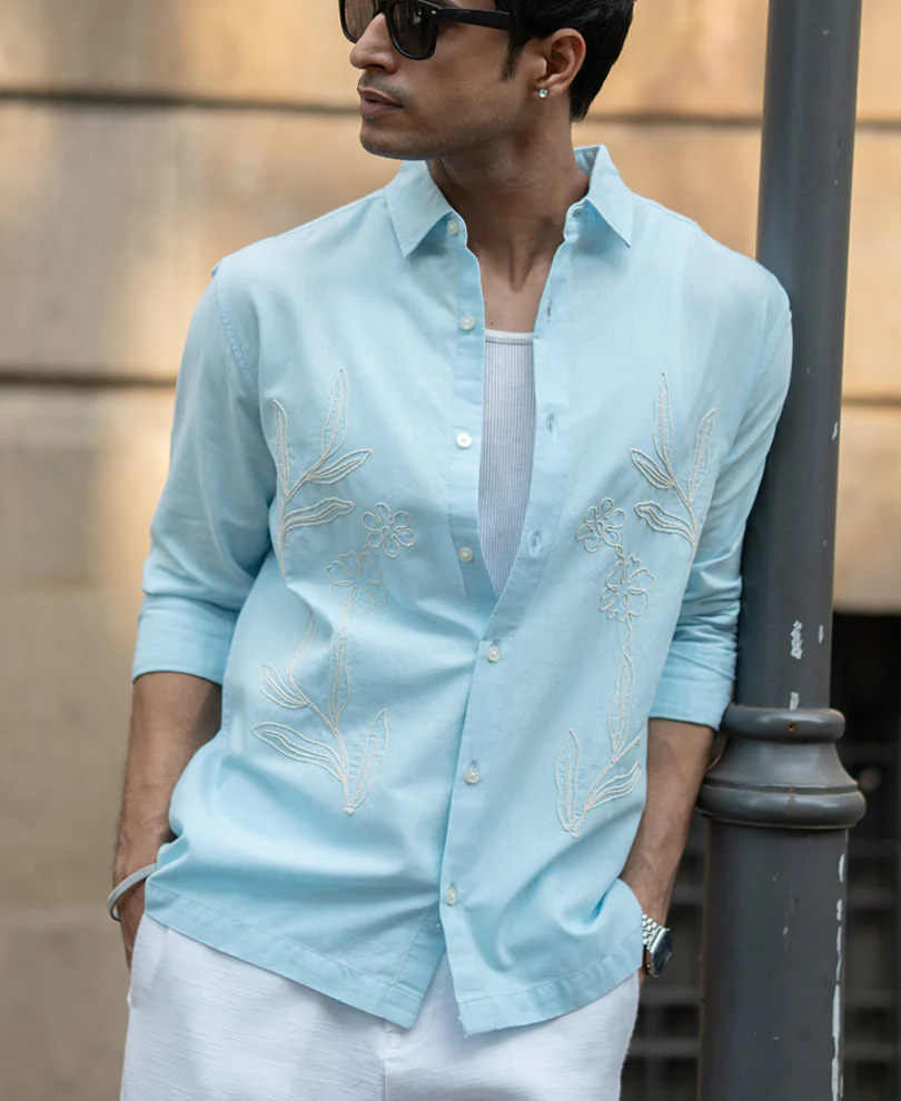 russet embroidered shirt russet embroidered shirt