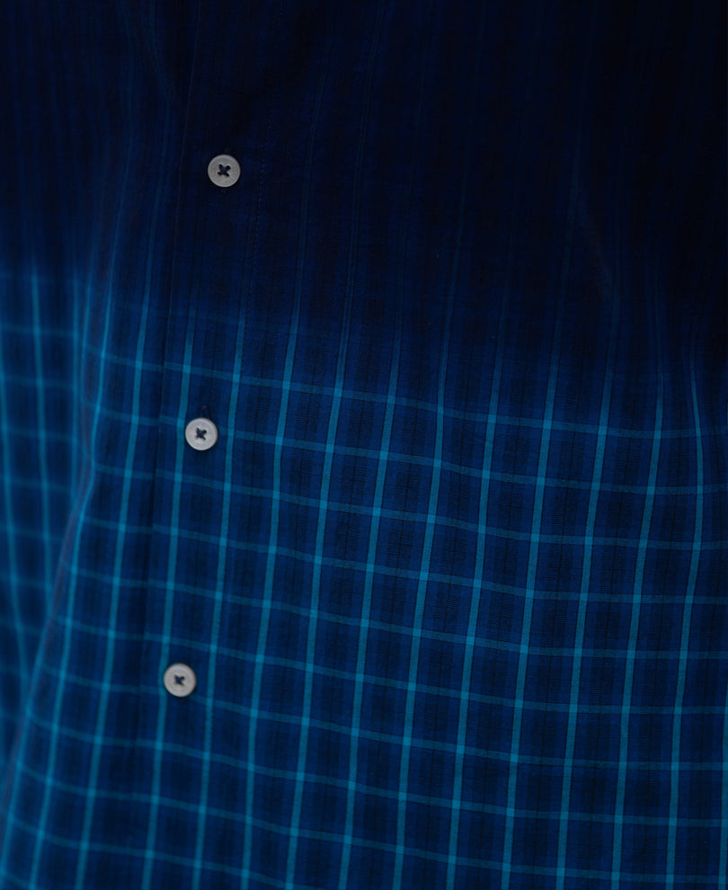 blue ombre checks shirt blue ombre checks shirt