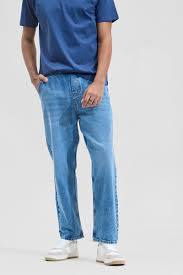 light blue baggy fit jogger style jean with cargo pockets light blue baggy fit jogger style jean with cargo pockets