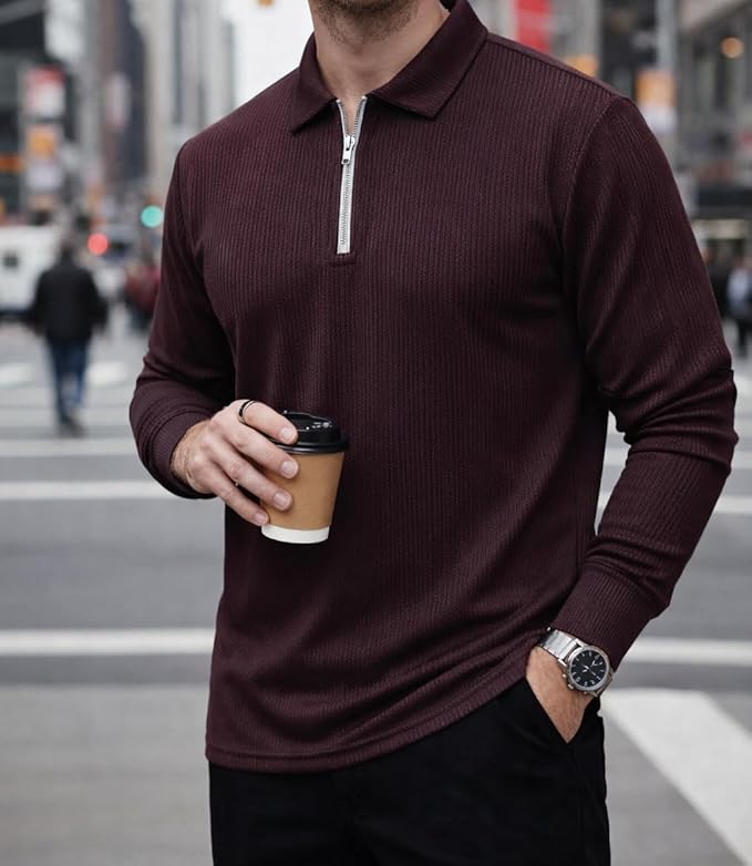 men’s ribbed polo t shirt | premium slim fit casual wear men’s ribbed polo t shirt | premium slim fit casual wear