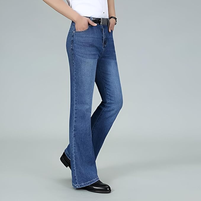 dk blue 5 pocket mid rise loose boot leg jeans dk blue 5 pocket mid rise loose boot leg jeans