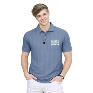 men’s navy ribbed polo t shirt | premium slim fit casual wear