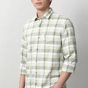 off white lightweight structure checks shirt