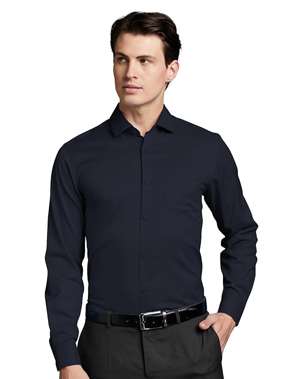 navy blue regular fit checked full sleeves shirt navy blue regular fit checked full sleeves shirt