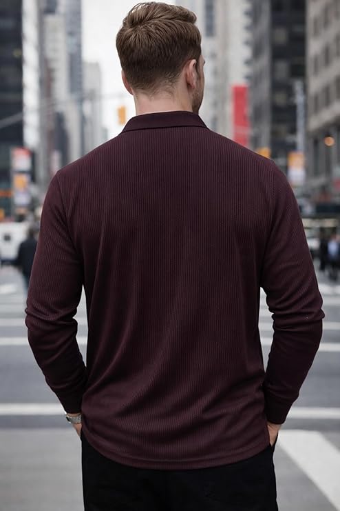 men’s ribbed polo t shirt | premium slim fit casual wear men’s ribbed polo t shirt | premium slim fit casual wear