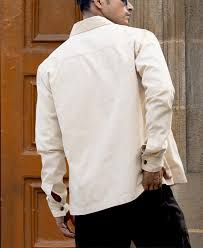 light beige structured zipper overshirt light beige structured zipper overshirt