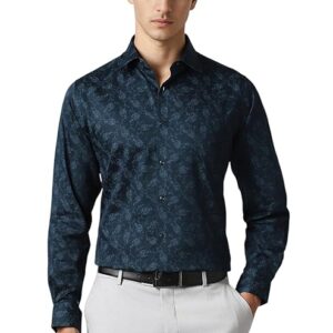 navy abstract aztec print shirt