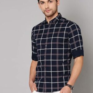 navy and royal ombre shirt