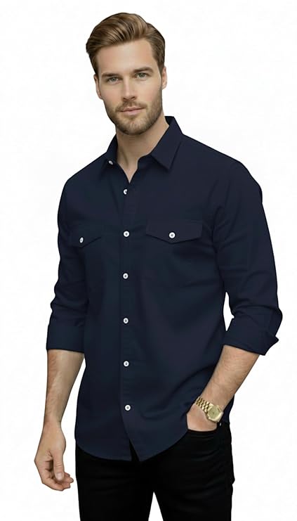 navy blue printed regular fit half sleeves shirt navy blue printed regular fit half sleeves shirt