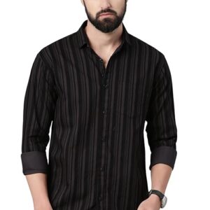 navy abstract print shirt