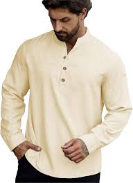light beige slub kurta shirt light beige slub kurta shirt
