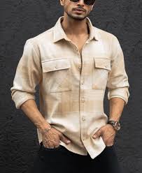 light beige structured regular fit full sleeves shirt light beige structured regular fit full sleeves shirt